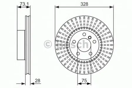 BOSCH 0986479771 Диск торм.вент.