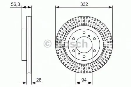 BOSCH 0986479782 Диск торм.вент.