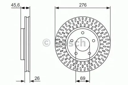 BOSCH 0986479783 Диск торм.вент.