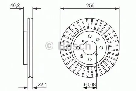 BOSCH 0986479788 Диск торм.вент.