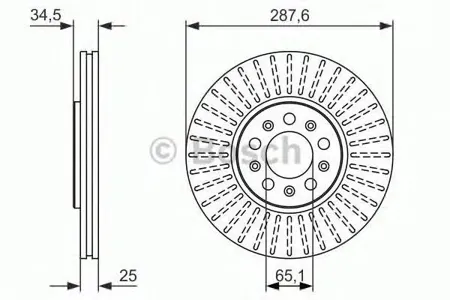 BOSCH 0986479914 Диск торм.вент.