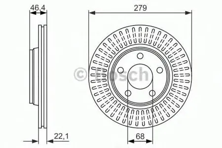 BOSCH 0986479916 Диск торм.вент.