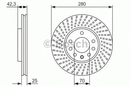 BOSCH 0986479919 Диск торм.вент.