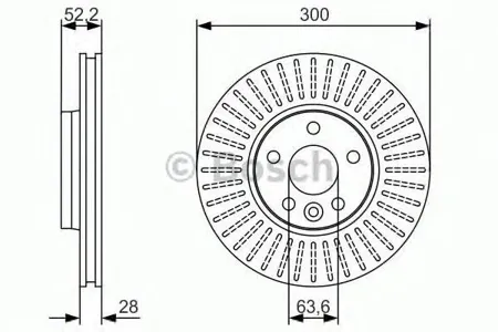 BOSCH 0986479974 Диск торм.вент.