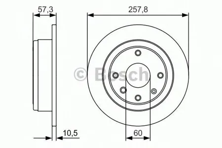 BOSCH 0986479985 Диск тормозной