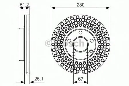 BOSCH 0986479A00 Диск торм.вент.