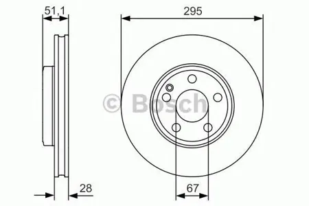 BOSCH 0986479A01 Диск торм.вент.
