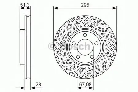 BOSCH 0986479A02 Диск торм.вент. перфорированныйс насечками