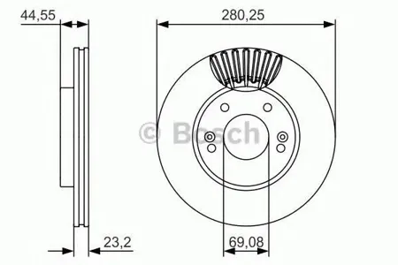 BOSCH 0986479A12 Диск торм.вент.