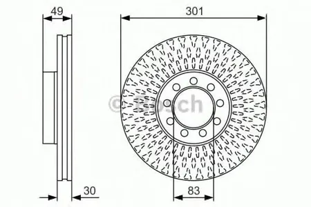 BOSCH 0986479A23 Диск торм.вент.