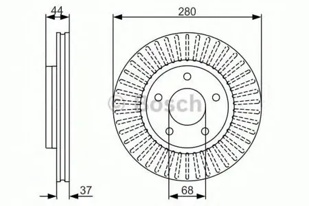 BOSCH 0986479A28 Диск торм.вент.