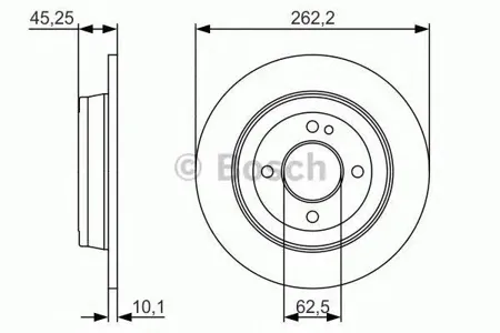 BOSCH 0986479A44 Диск тормозной