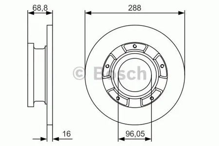 BOSCH 0986479A50 Диск тормозной
