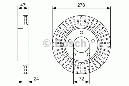 BOSCH 0986479A52 Диск торм.вент.