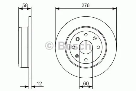 BOSCH 0986479A56 Диск тормозной