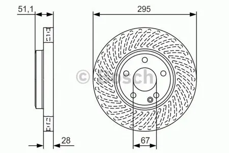 BOSCH 0986479A58 Диск торм.вент.
