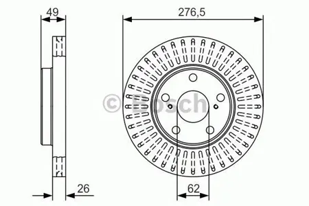 BOSCH 0986479A62 Диск торм.вент.
