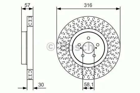 BOSCH 0986479A81 Диск торм.вент.