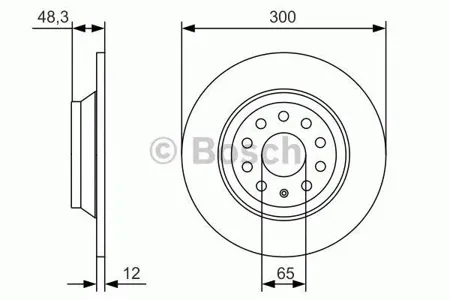 BOSCH 0986479A84 Диск тормозной