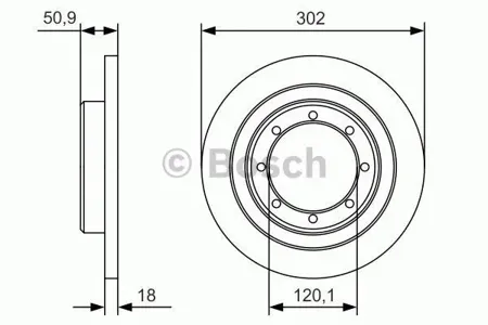 BOSCH 0986479A93 Диск тормозной