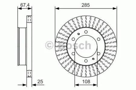 BOSCH 0986479A96 Диск торм.вент.
