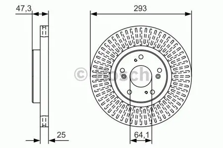 BOSCH 0986479B02 Диск торм.вент.