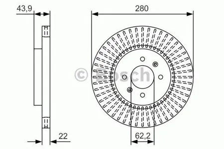 BOSCH 0986479B05 Диск торм.вент.