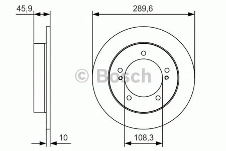 BOSCH 0986479B09 0 986 479 B09 диск тормозной передний Suzuki Jimny 1.3 05>