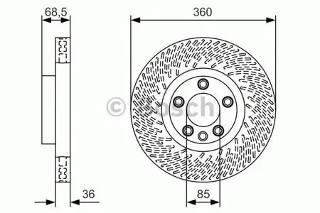 BOSCH 0986479B12 Диск торм.вент.