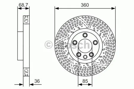 BOSCH 0986479B13 Диск торм.вент.