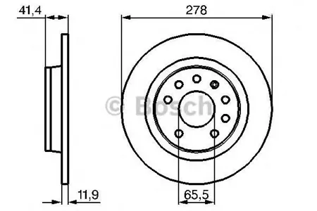 BOSCH 0986479B74 Диск тормозной