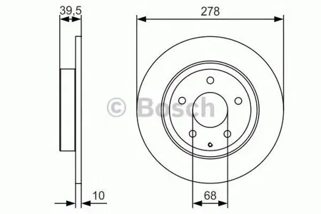 BOSCH 0986479C22 Диск тормозной