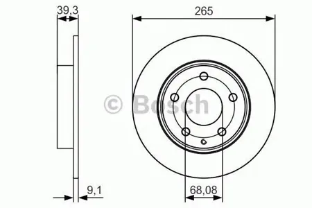 BOSCH 0986479C26 Диск тормозной