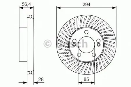 BOSCH 0986479C31 Диск торм.вент.