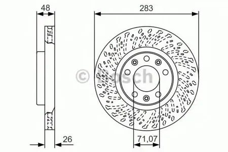 BOSCH 0986479C35 Диск торм.вент.