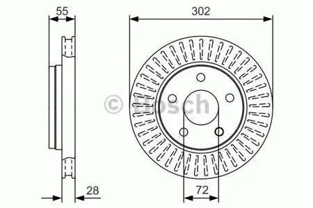 BOSCH 0986479C38 Диск торм.вент.