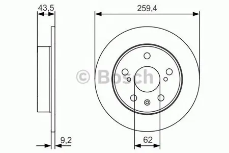 BOSCH 0986479C44 Диск тормозной