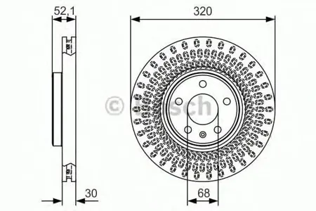 BOSCH 0986479C49 Диск торм.вент.