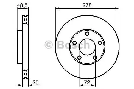 BOSCH 0986479C68 Диск торм.вент.
