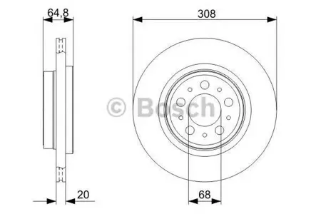 BOSCH 0986479C78 Диск торм.вент.