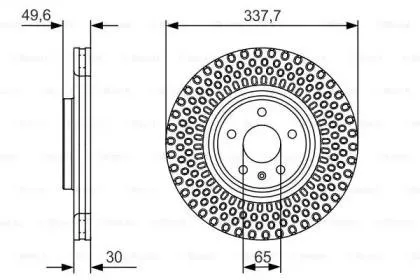 BOSCH 0986479C90 Диск тормозной VAG Kodiaq Superb VW Passat Tiguan 14- перед.вент.