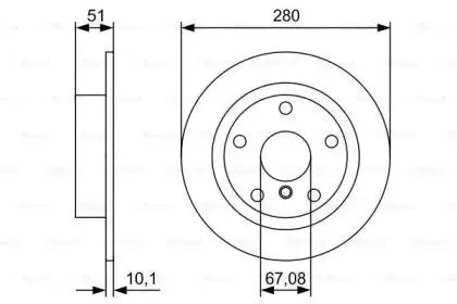 BOSCH 0986479C92 Диск тормозной 0 986 479 C92 задний BMW F45F46F48 1.5-2.0iD 14>