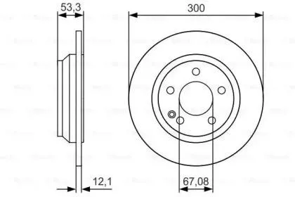 BOSCH 0986479D12 Диск тормозной 0 986 479 D12 задний Mercedes Vito 1.6-2.1iD 14>