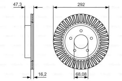 BOSCH 0986479D20 Диск тормозной 0 986 479 D20 задний Nissan X-Trail 1.6iDCi 13>