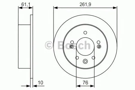 BOSCH 0986479R09 Диск тормозной