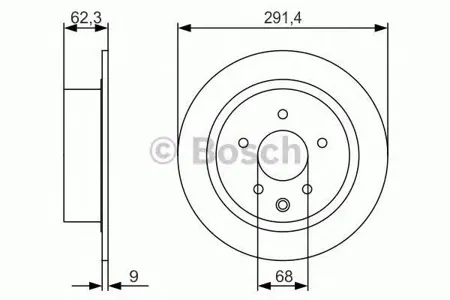 BOSCH 0986479R14 Диск тормозной
