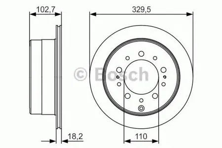 BOSCH 0986479R15 Диск торм.вент.