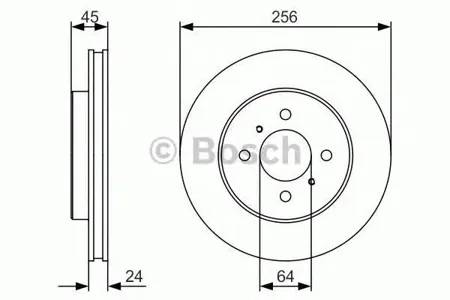 BOSCH 0986479R18 Диск торм.вент.