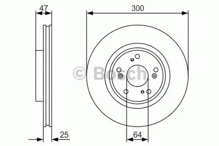 BOSCH 0986479R24 Диск торм.вент.
