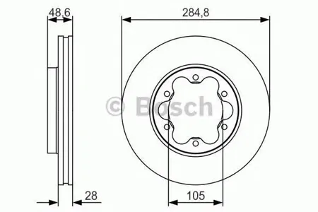 BOSCH 0986479R27 Диск торм.вент.